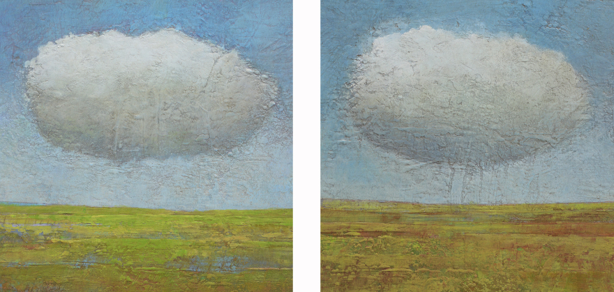 #Dieter Ziegenfeuter, #landscapepainting, #abstractlandscape #cloudpainting